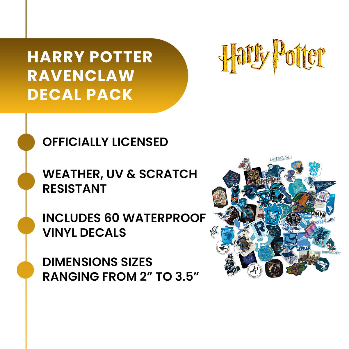 Harry Potter House Ravenclaw Vinyl Decal 60-Pack