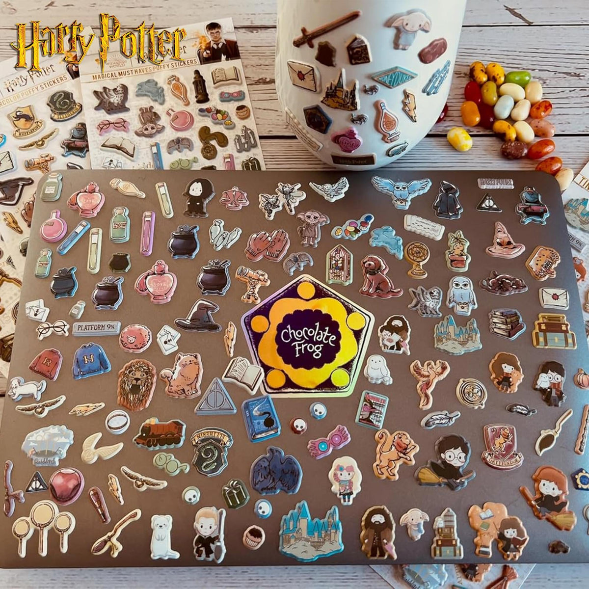 Harry Potter Watercolor Puffy Sticker Sheets | 4-Pack