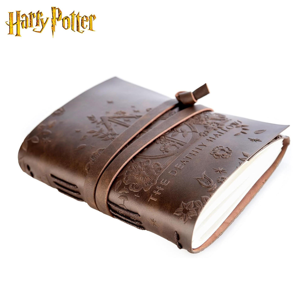 Harry Potter Deathly Hallows Leather Wrap Journal | 240 Pages