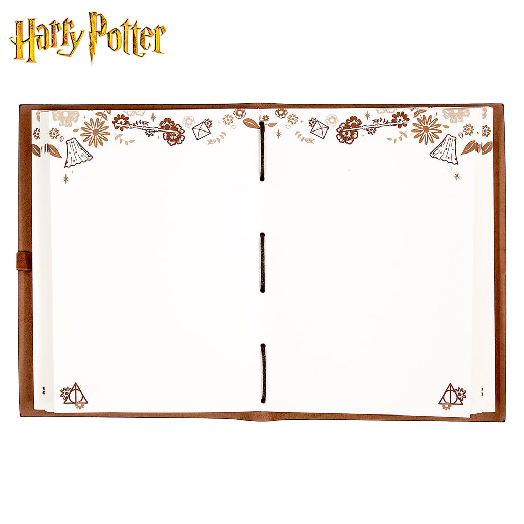 Harry Potter Deathly Hallows Leather Wrap Journal | 240 Pages
