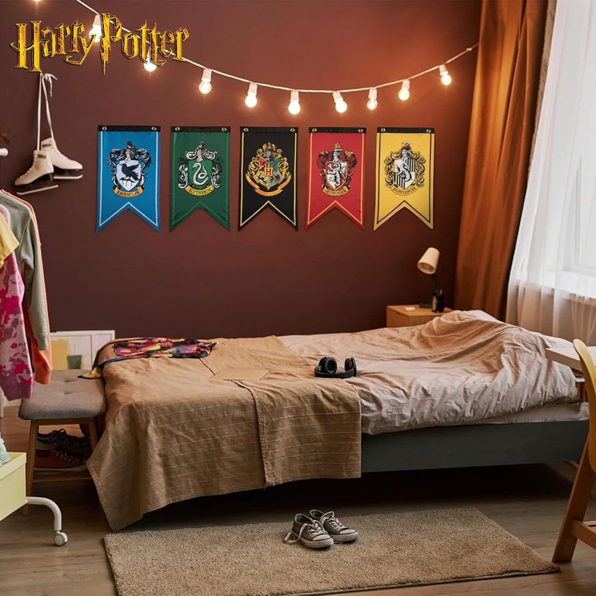 Harry Potter House Banners Flag Set Of 5