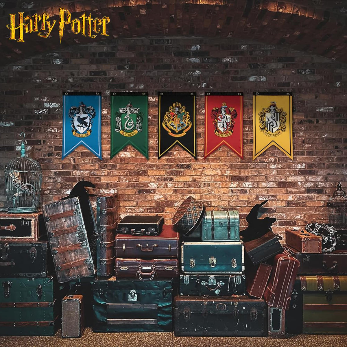 Harry Potter House Banners Flag Set Of 5
