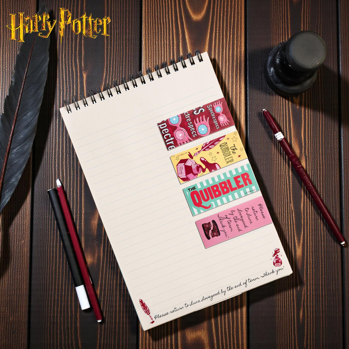 Harry Potter The Quibbler Magnetic Bookmark Set Of 4