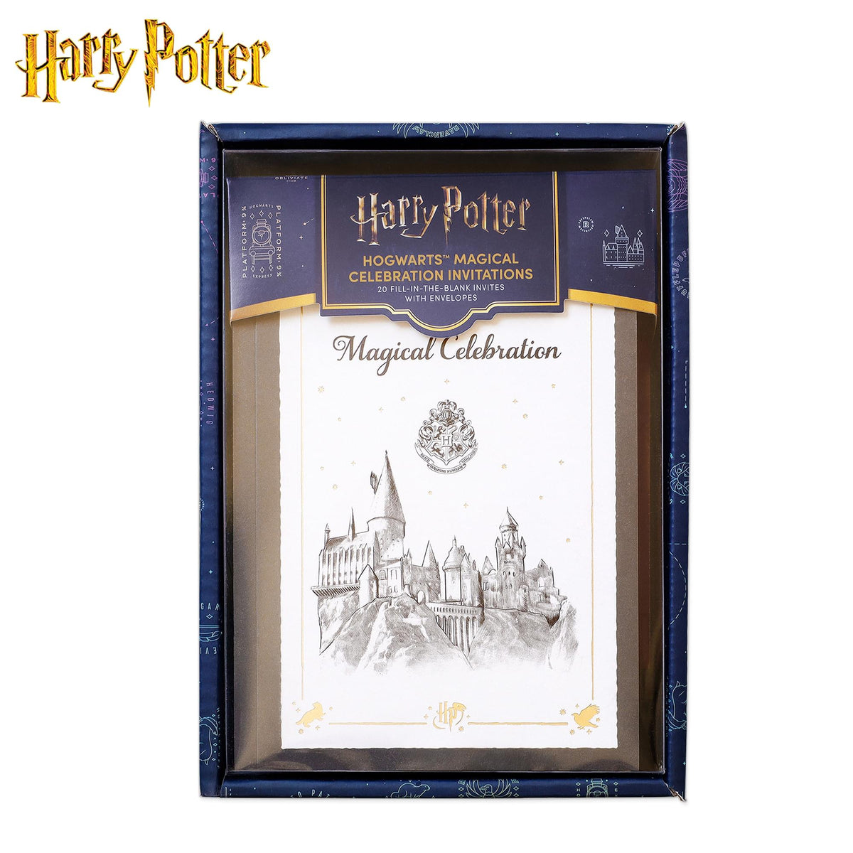 Harry Potter Hogwarts Castle Magical Celebration Invitation & Envelope Box Set