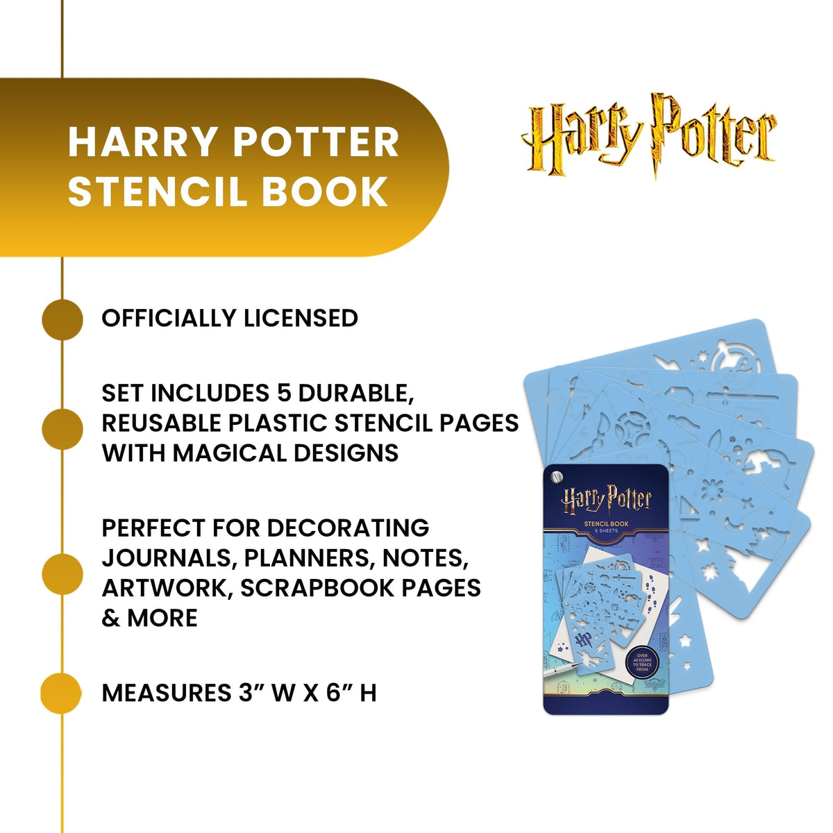 Harry Potter 5-Page Stencil Book