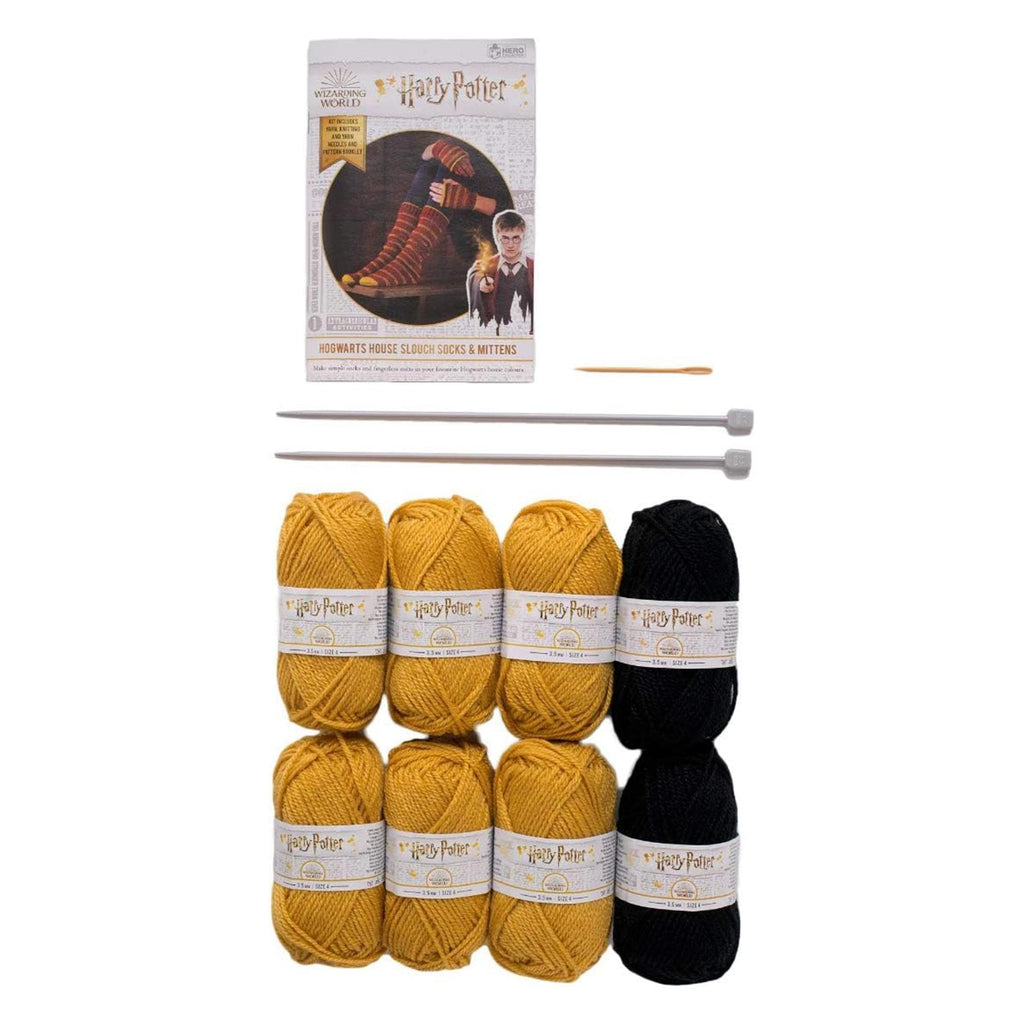 Eaglemoss Harry Potter Knit Craft Set Mittens & Slouch Socks Hufflepuff