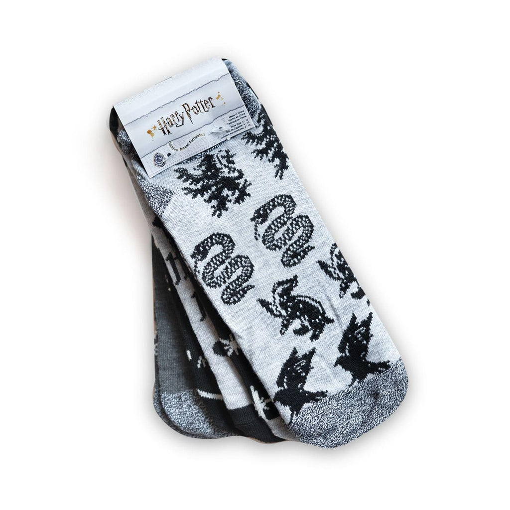 Harry Potter Black & Grey Adult Ankle Socks - 5-Pack