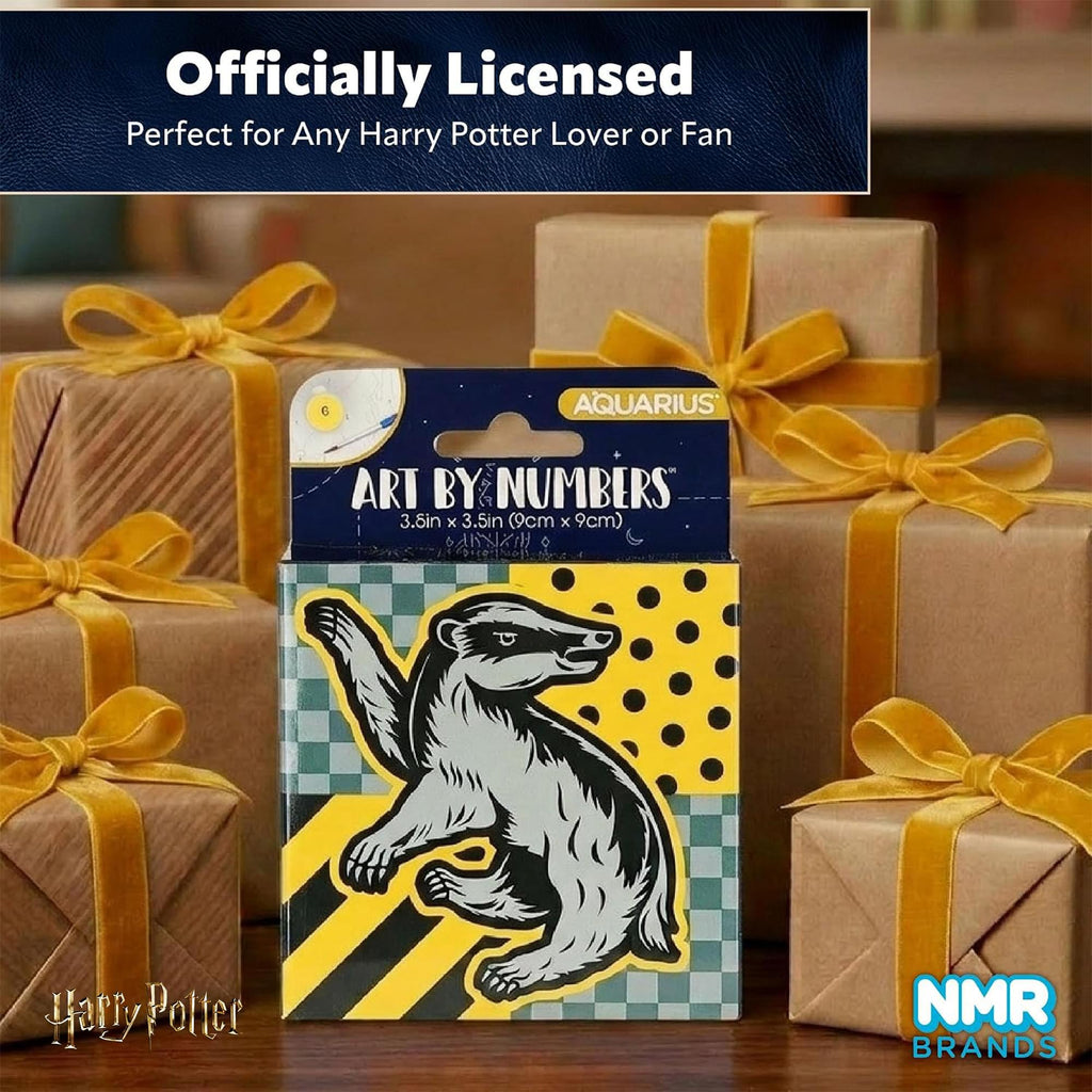 Harry Potter House Hufflepuff Micro Art By Numbers Painting Kit | 3.5 Inches