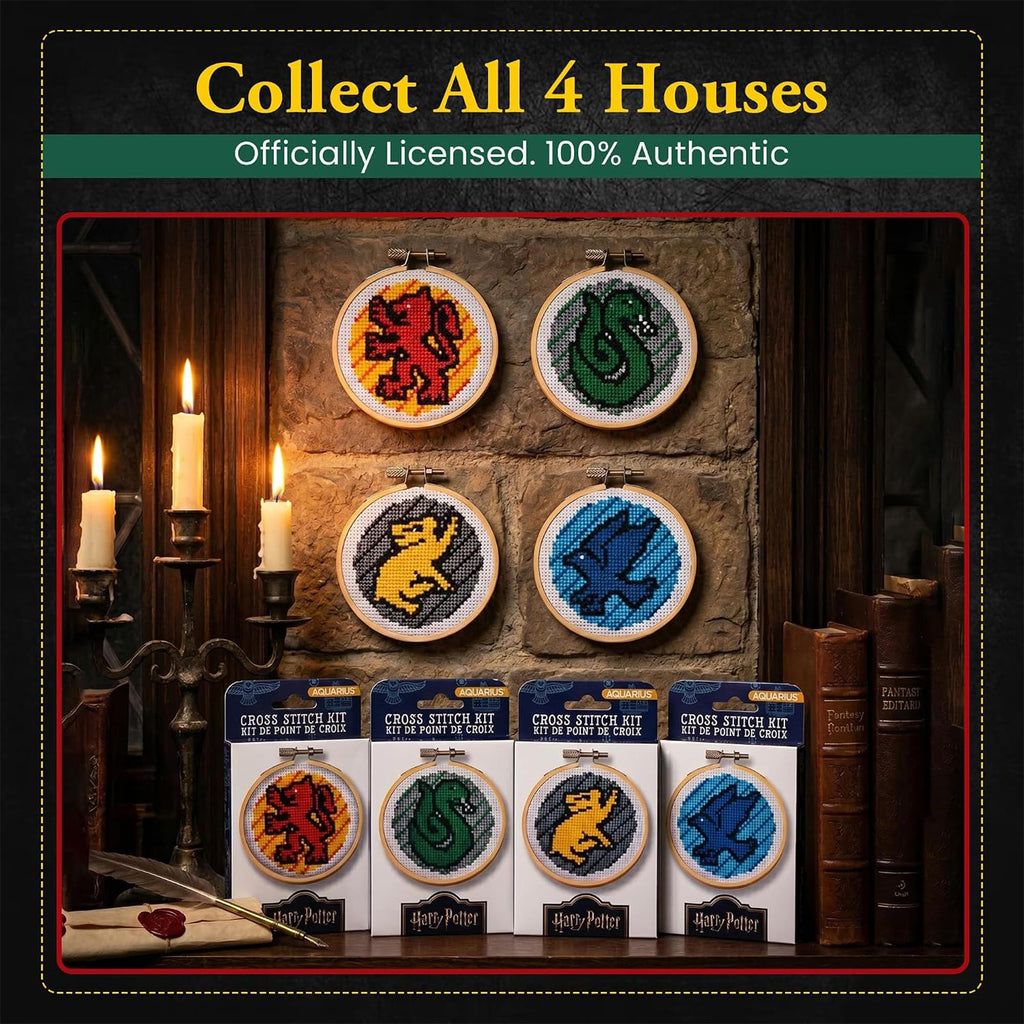 Harry Potter Slytherin Cross Stitch Embroidery Kit
