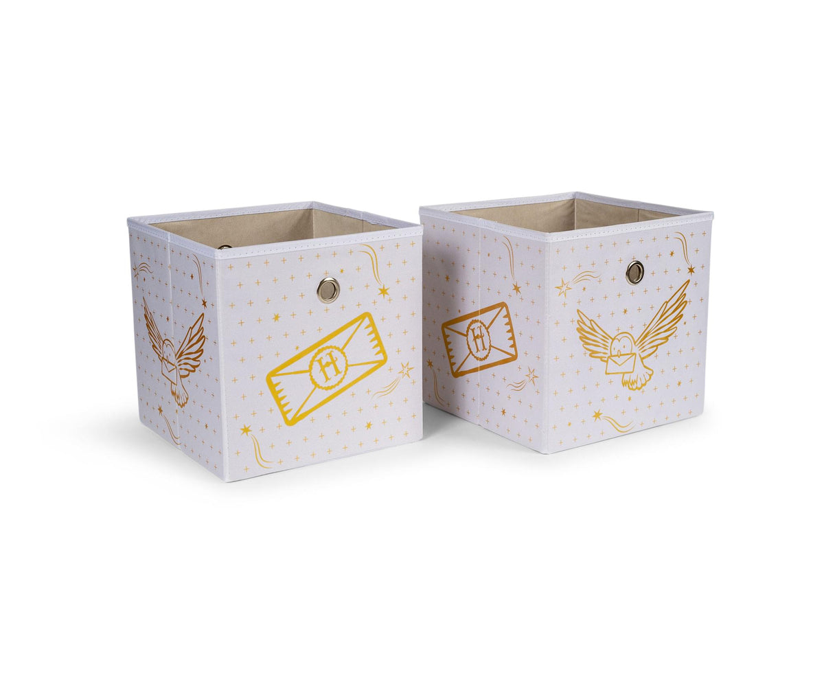 Harry Potter Hedwig 11-Inch Storage Bin Cube Organizers | Set of 2