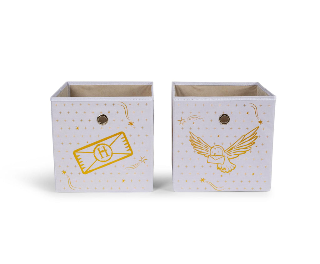 Harry Potter Hedwig 11-Inch Storage Bin Cube Organizers | Set of 2