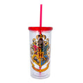 Harry Potter Hogwarts Crest Plastic Carnival Cup With Lid and Straw | 20 Ounces