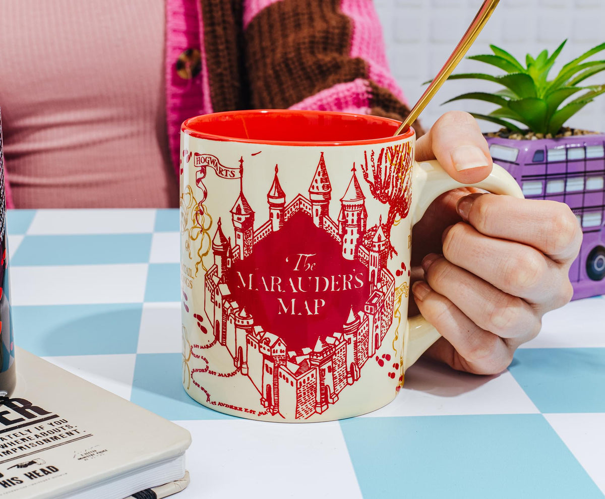 Harry Potter Marauder's Map Quotes Ceramic Mug Set | Each Holds 14 Ounces