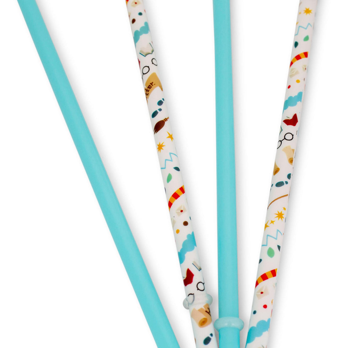 Harry Potter Icons Reusable Plastic Straws | Set of 4