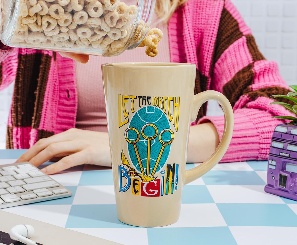 Harry Potter "Let The Match Begin" Ceramic Latte Mug | Holds 16 Ounces