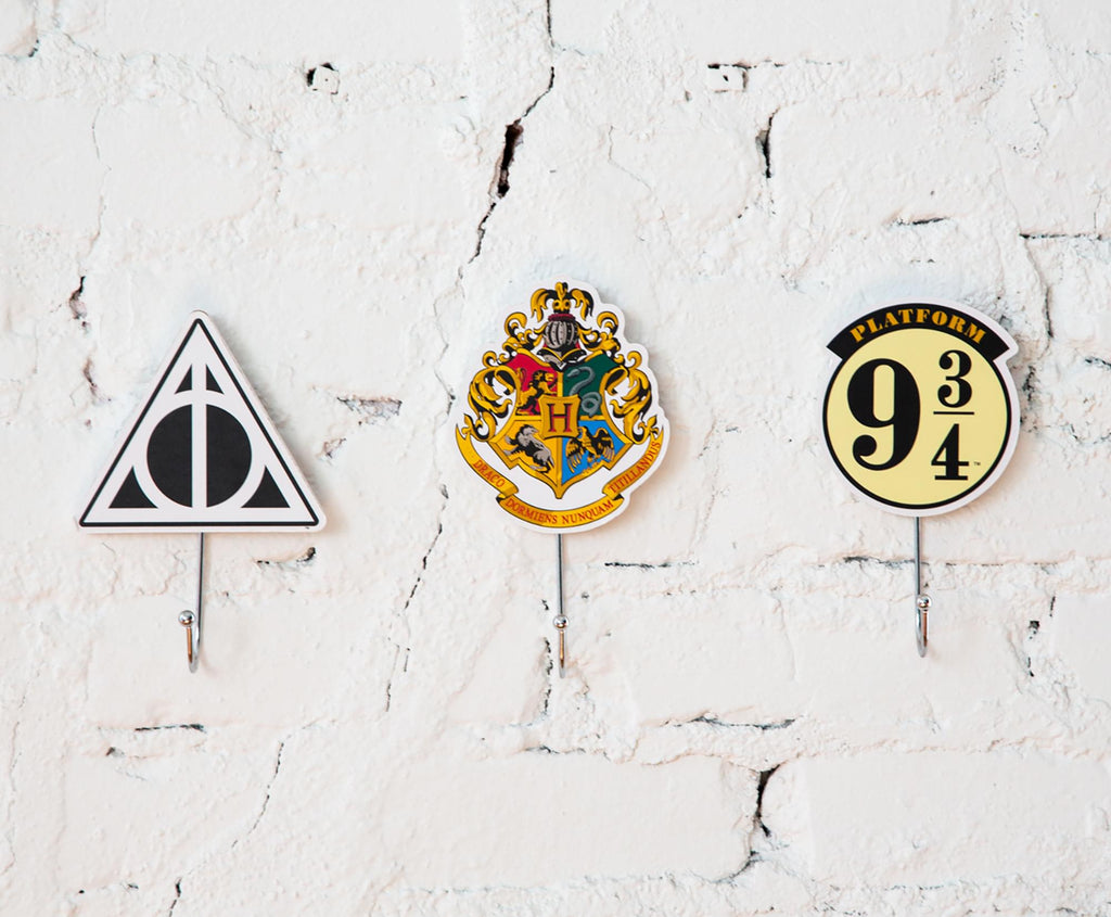 Harry Potter Icons Die-Cut Coat Hanger Wall Hooks | Set of 3