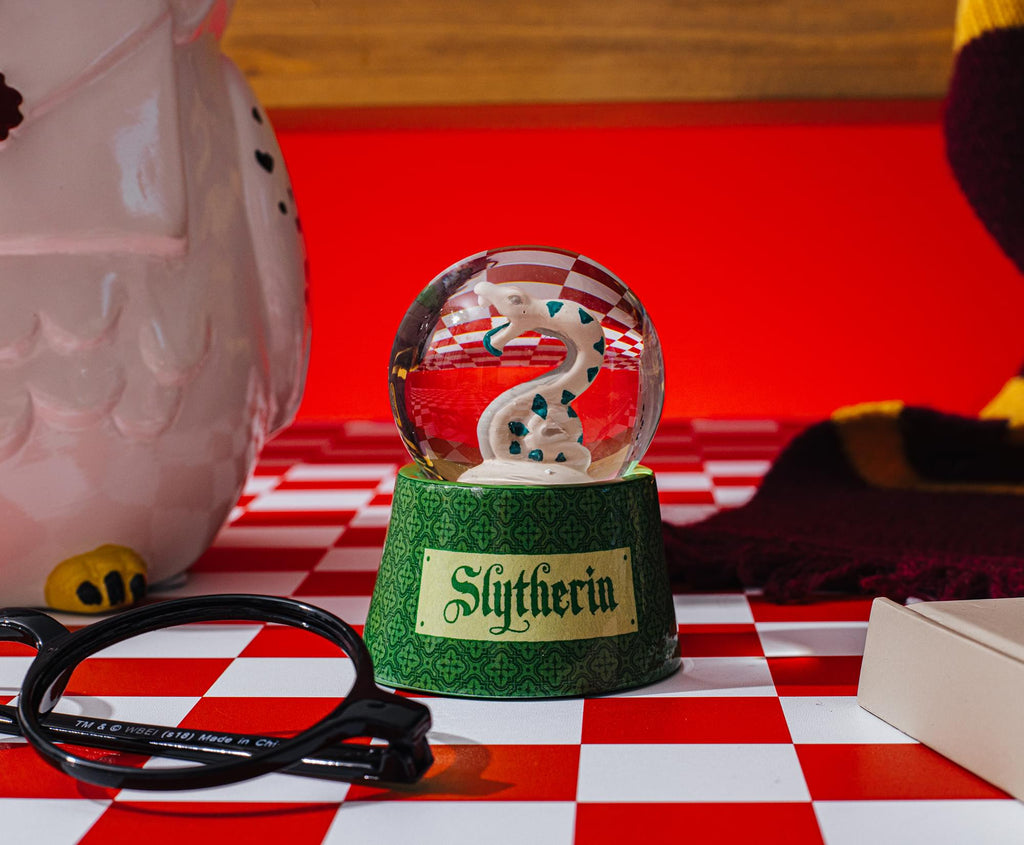 Harry Potter House Slytherin Snake Mini Light-Up Snow Globe | 3 Inches Tall