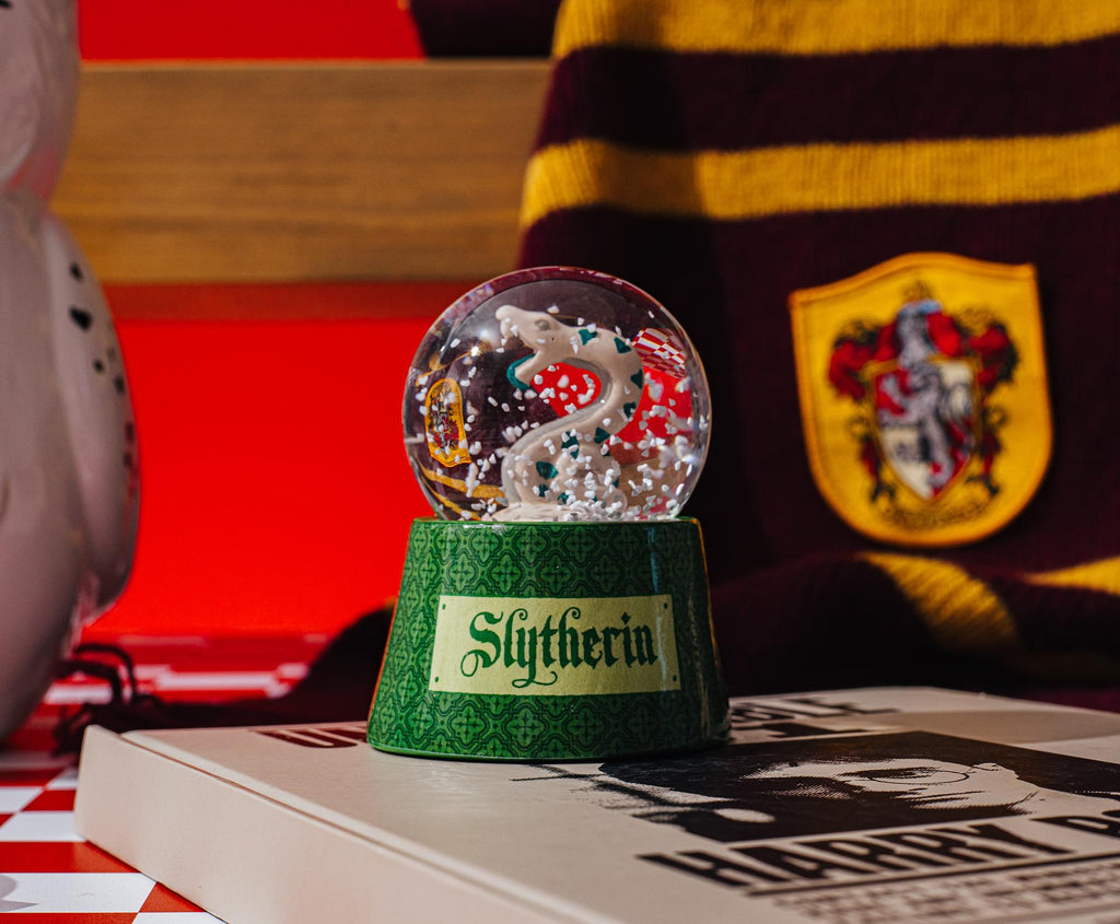 Harry Potter House Slytherin Snake Mini Light-Up Snow Globe | 3 Inches Tall