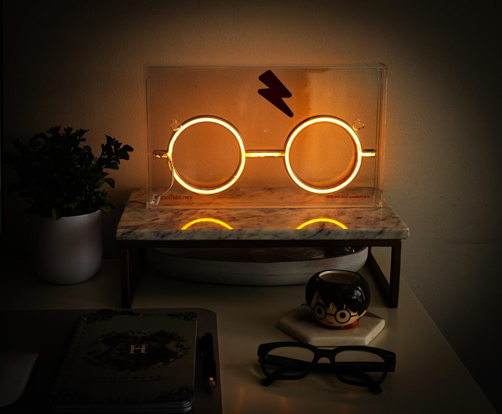 Harry Potter Scar And Glasses Neon LED Mood Light | 12 x 7 Inches