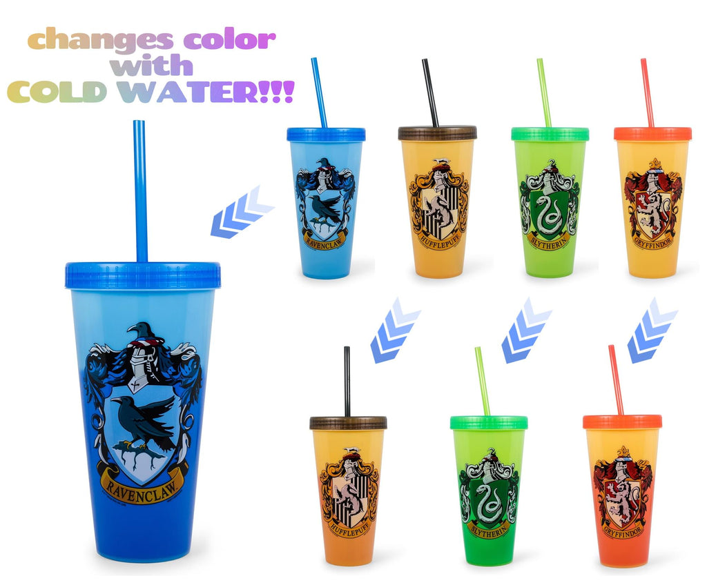 Harry Potter Hogwarts Houses Color-Changing Plastic Tumblers | Set Of 4