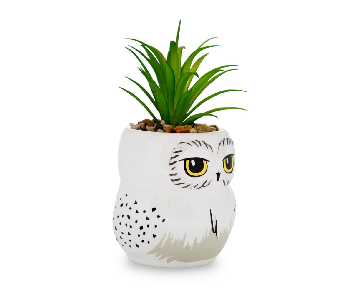 Harry Potter Hedwig 3-Inch Ceramic Mini Planter with Artificial Succulent