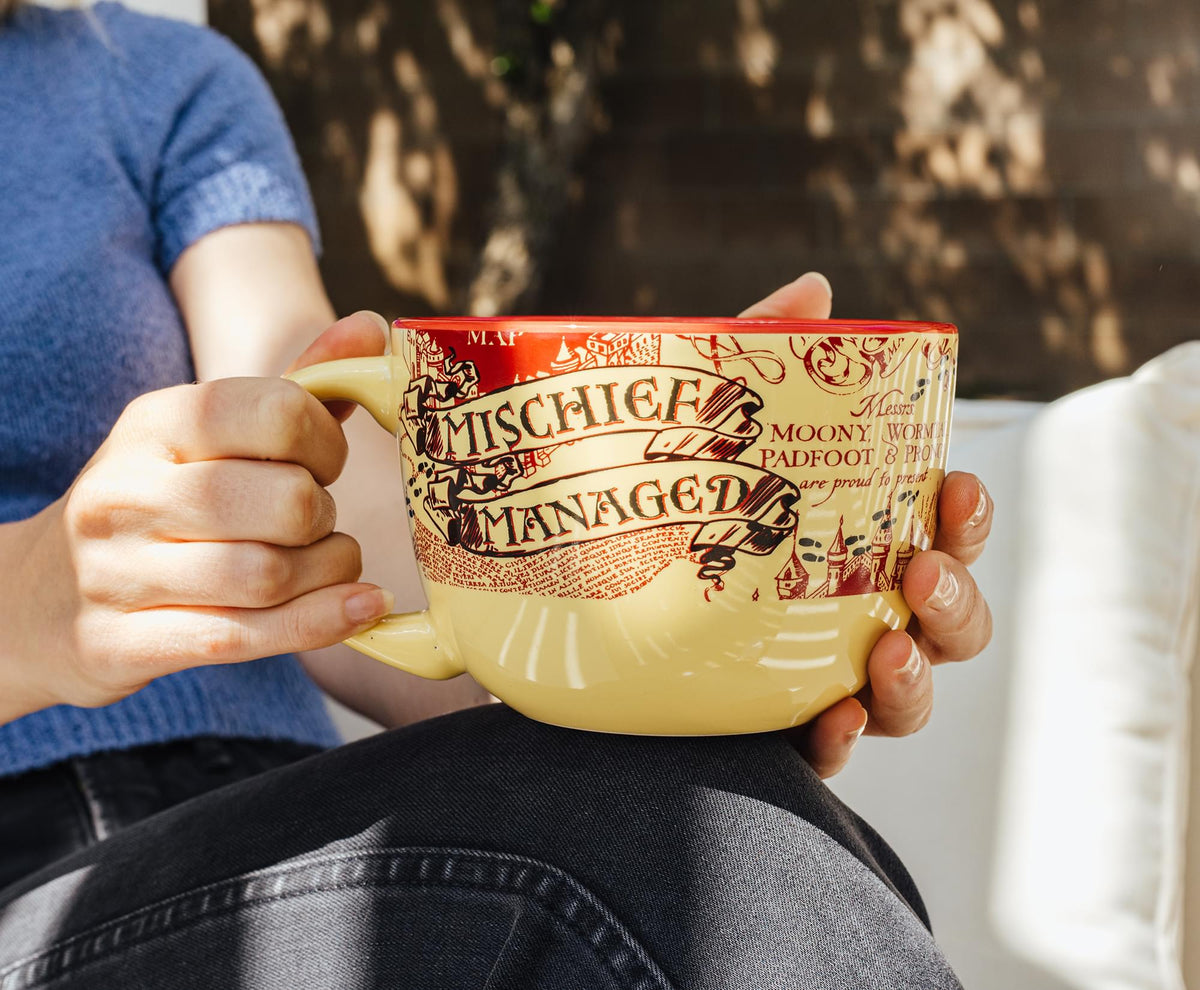 Harry Potter Marauder's Map Ceramic Soup Mug | Holds 24 Ounces