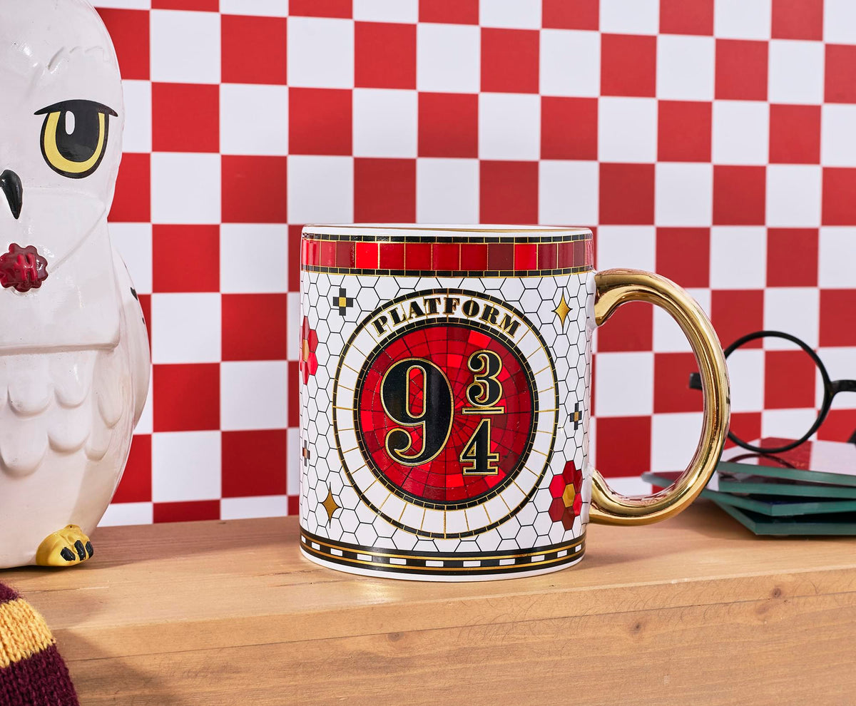 Harry Potter Platform 9 3/4 Electroplated Ceramic Mug | Holds 20 Ounces