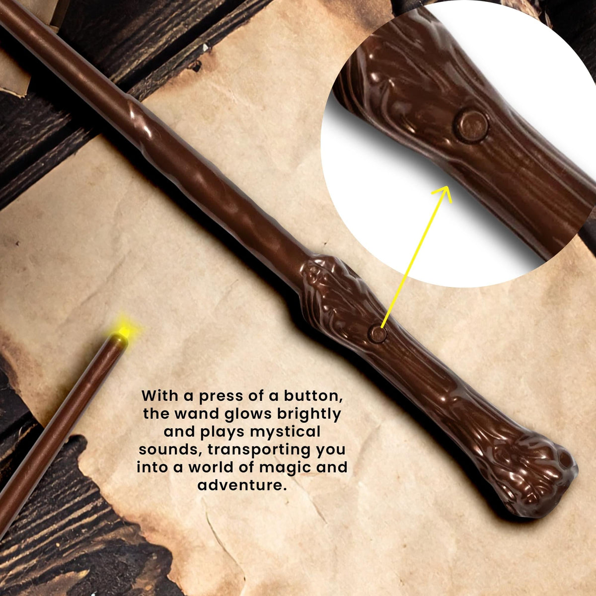 Wizard Magic Wand With Light and Sound Adult Costume Accessory