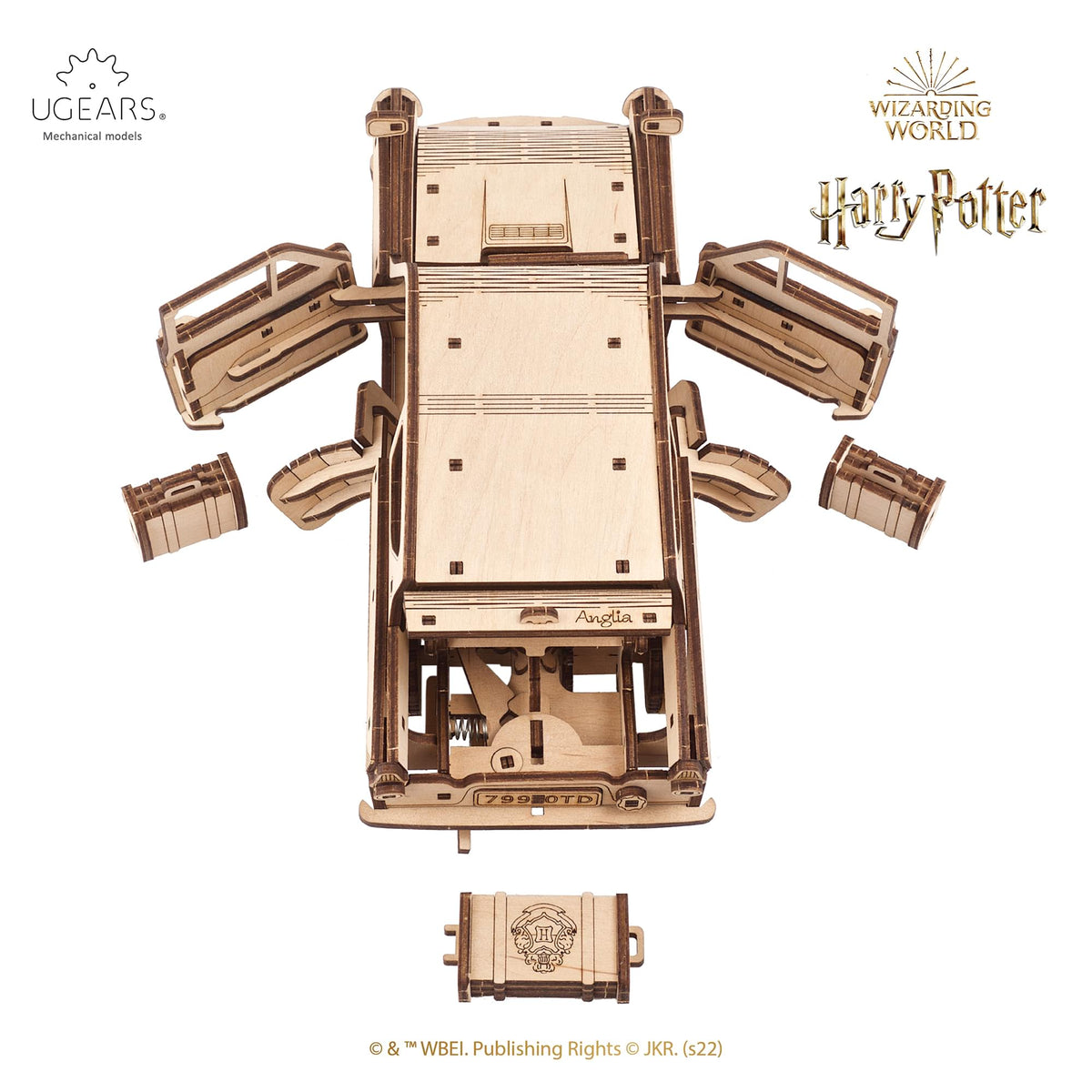 Harry Potter Flying Ford Anglia 3D Wooden Puzzle Mechanical Model Kit