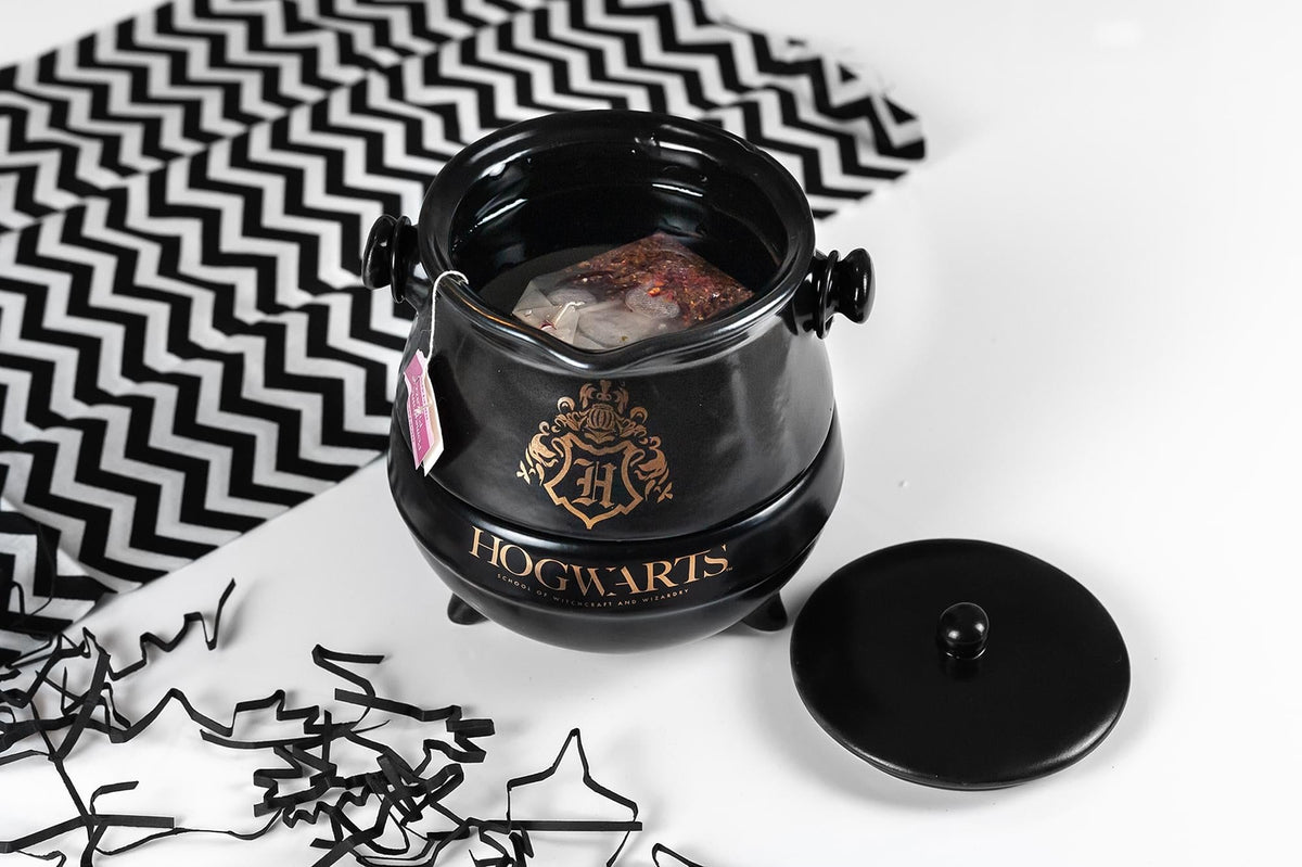 Harry Potter Tea-For-One Cauldron Teapot And Cup Set | Featuring Hogwarts Crest