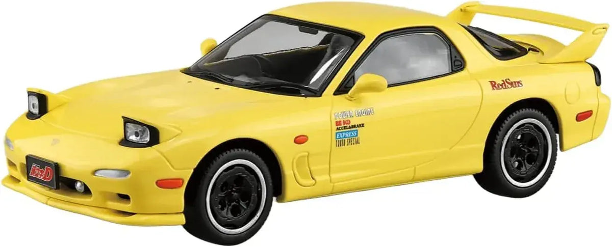 Aoshima Initial D Keisuke FD RX-7 Yellow Plastic Model Kit 1:32