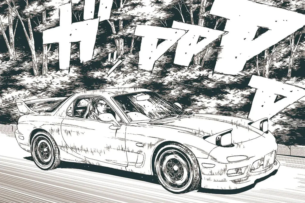 Aoshima Initial D Keisuke FD RX-7 Yellow Plastic Model Kit 1:32