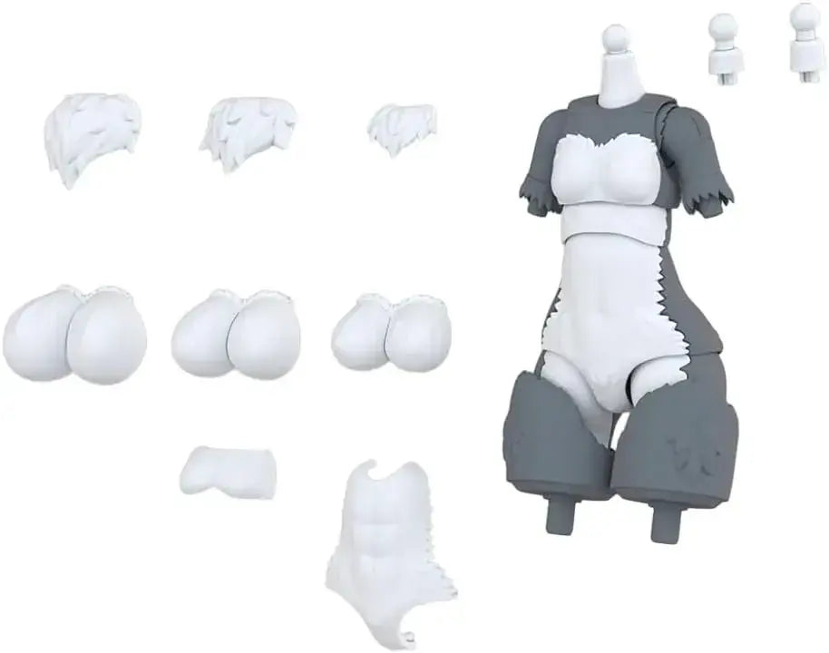 Aoshima Kemo Plastic Body Parts Set 01 Gray Wolf ABS Figure Kit