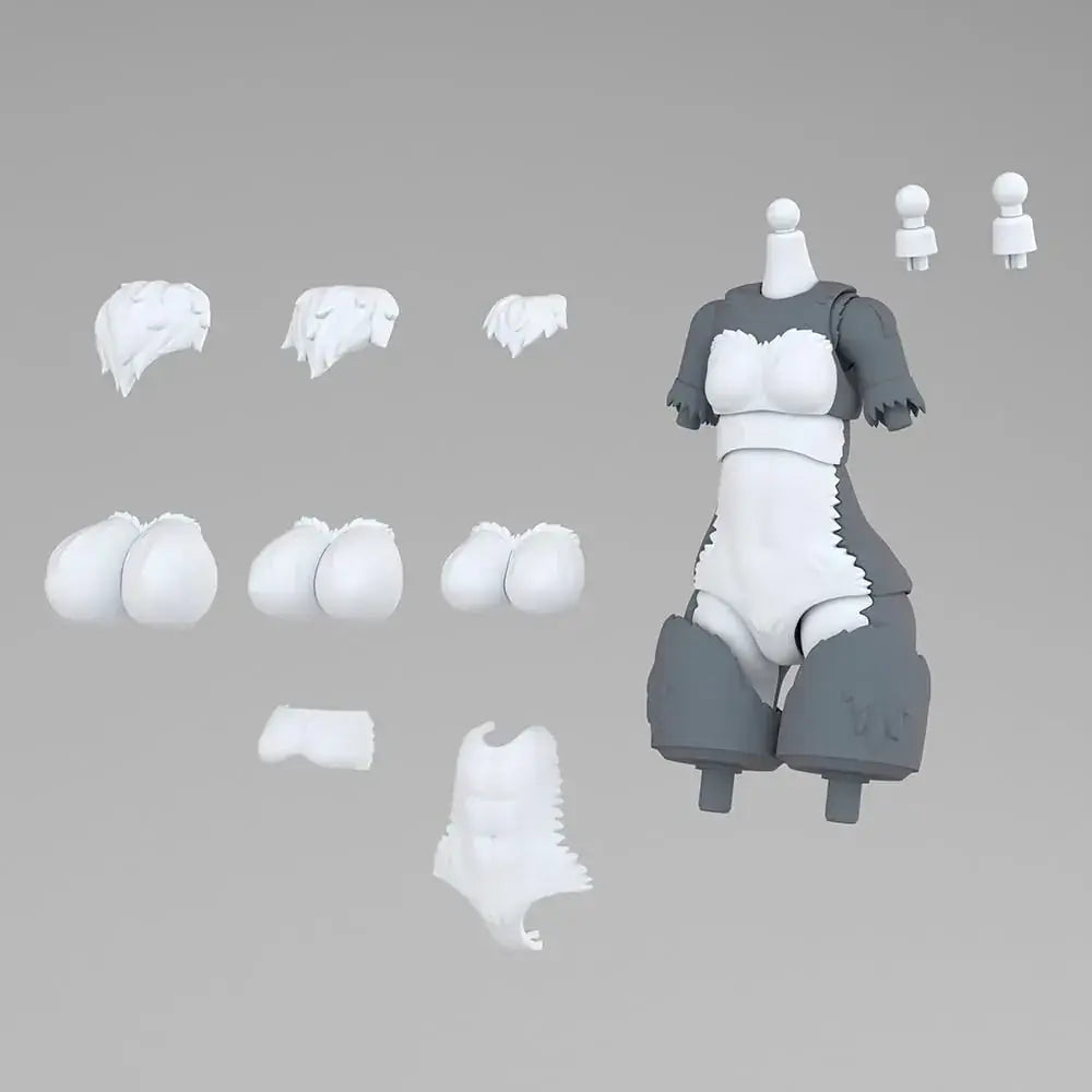 Aoshima Kemo Plastic Body Parts Set 01 Gray Wolf ABS Figure Kit