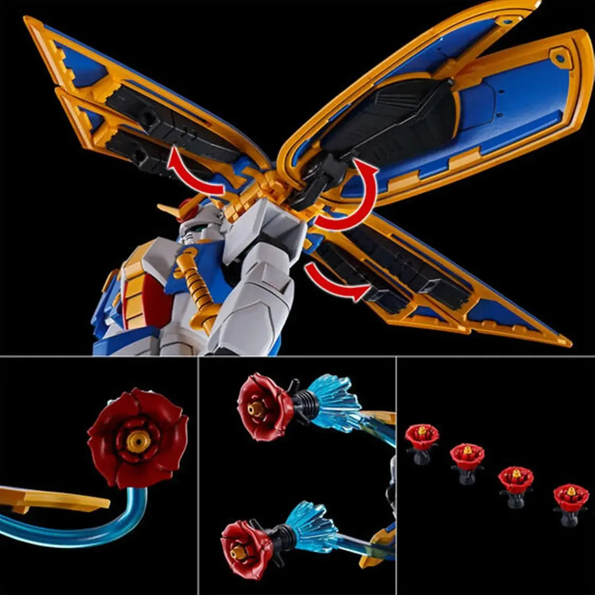 Bandai Namco Rose Gundam 1:144 HGFC Plastic Model Kit with Base