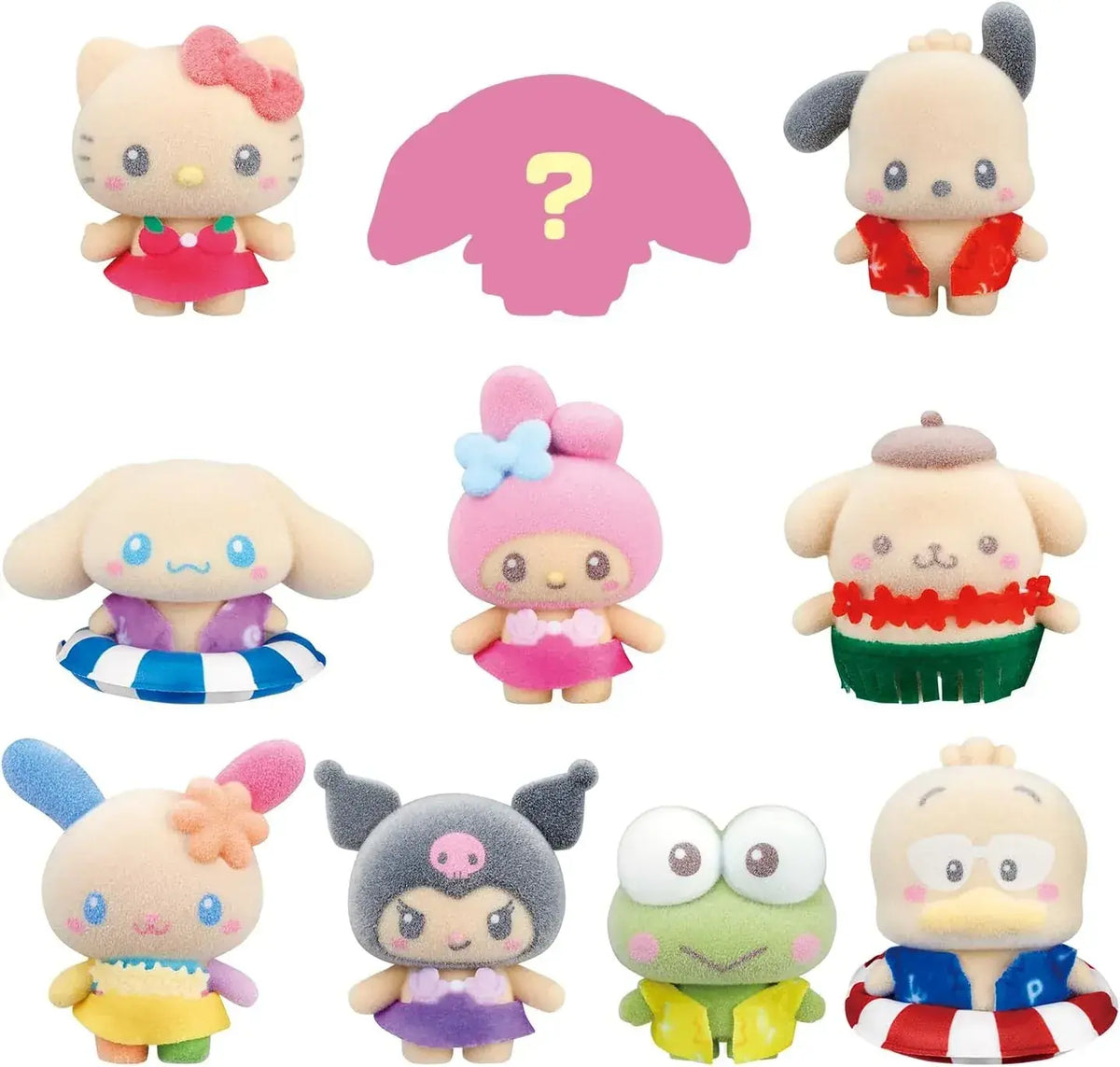 Bandai Petitomo Sanrio Random Flocked Character Figure Toy 40mm