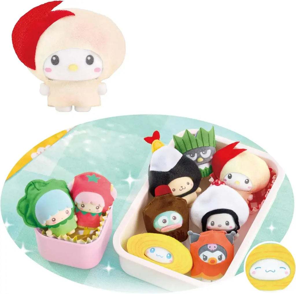 Bandai Petitomo Sanrio Random Flocked Character Figure Toy 40mm
