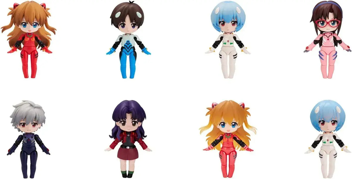 Blokees Evangelion Miracle Link PVC Collectible Figure Box of 6