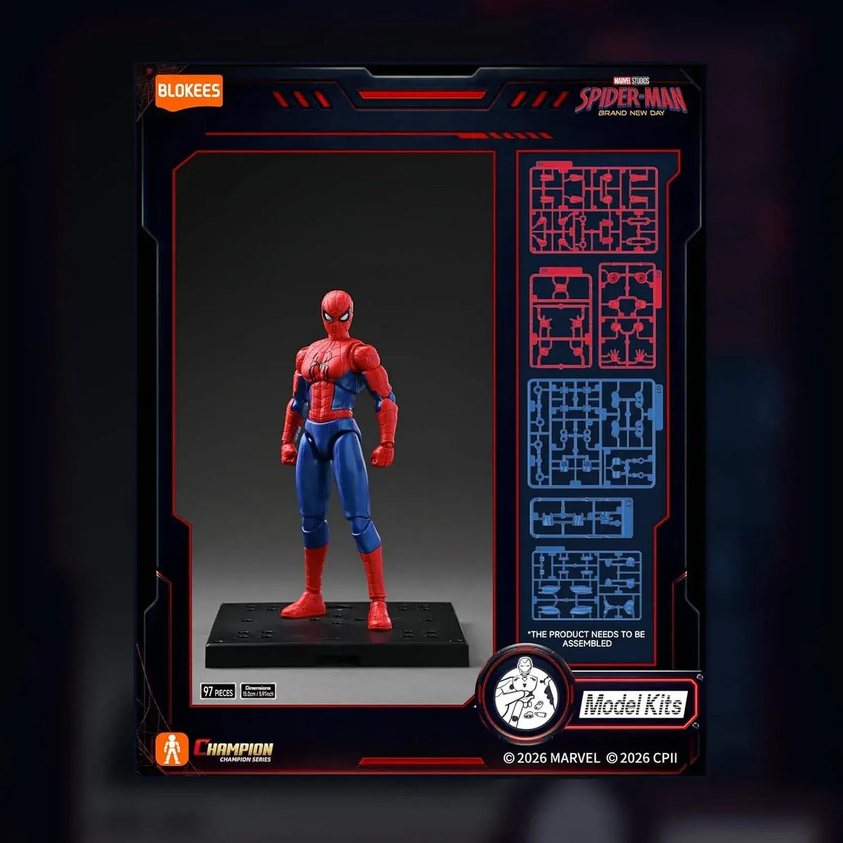 Blokees Marvel Spider-Man Brand New Day Movable Figure 14.7cm