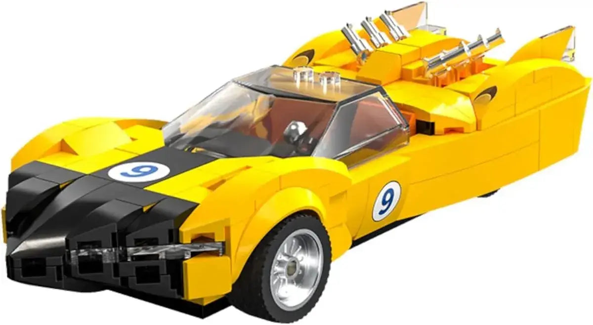 CaDA Shooting Star Heat Speed Racer Building Block Kit 175mm Yellow