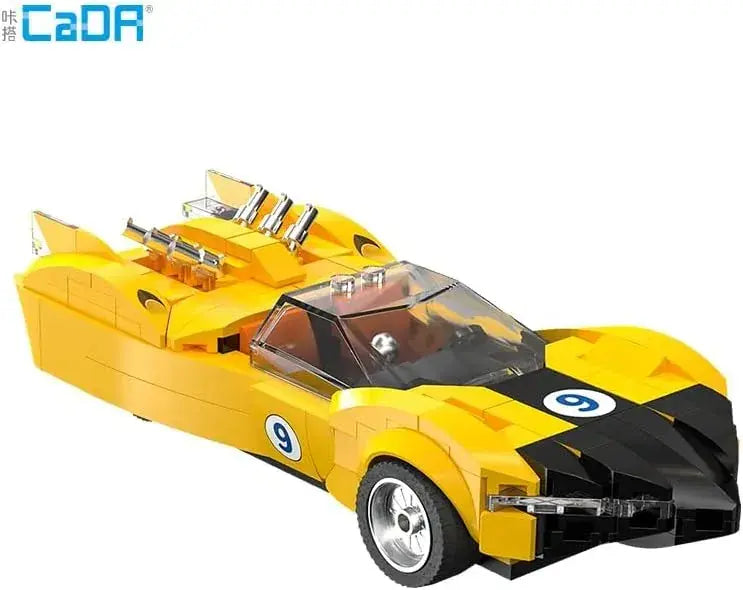 CaDA Shooting Star Heat Speed Racer Building Block Kit 175mm Yellow