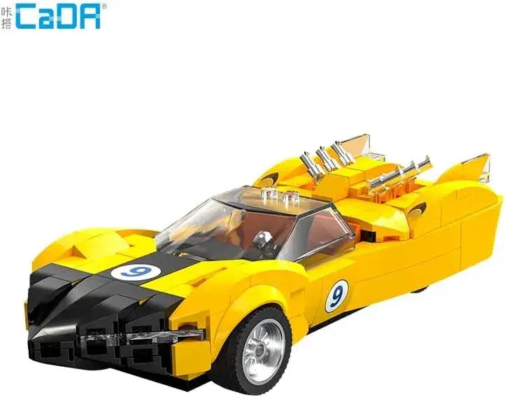 CaDA Shooting Star Heat Speed Racer Building Block Kit 175mm Yellow