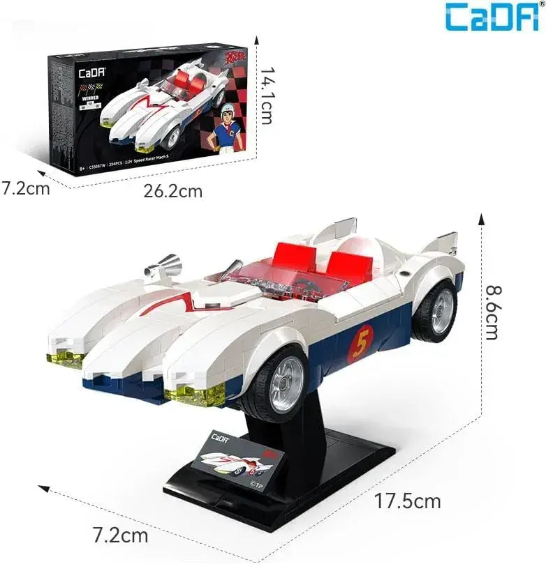 CaDA Speed Racer Mach 5 Building Block Kit Stand 175mm Model