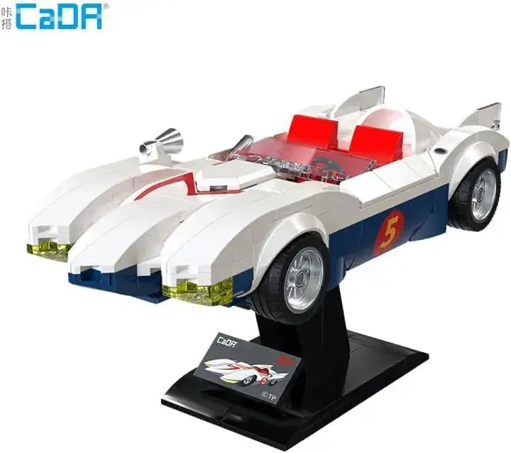 CaDA Speed Racer Mach 5 Building Block Kit Stand 175mm Model