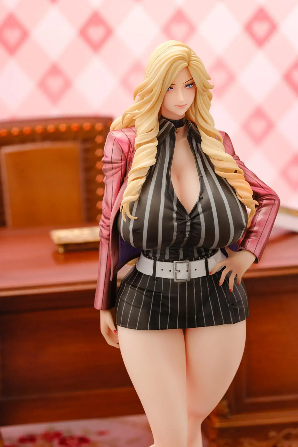 Daiki Kougyou Gyaru Harem Office Ai Nishikori Red PVC Figure