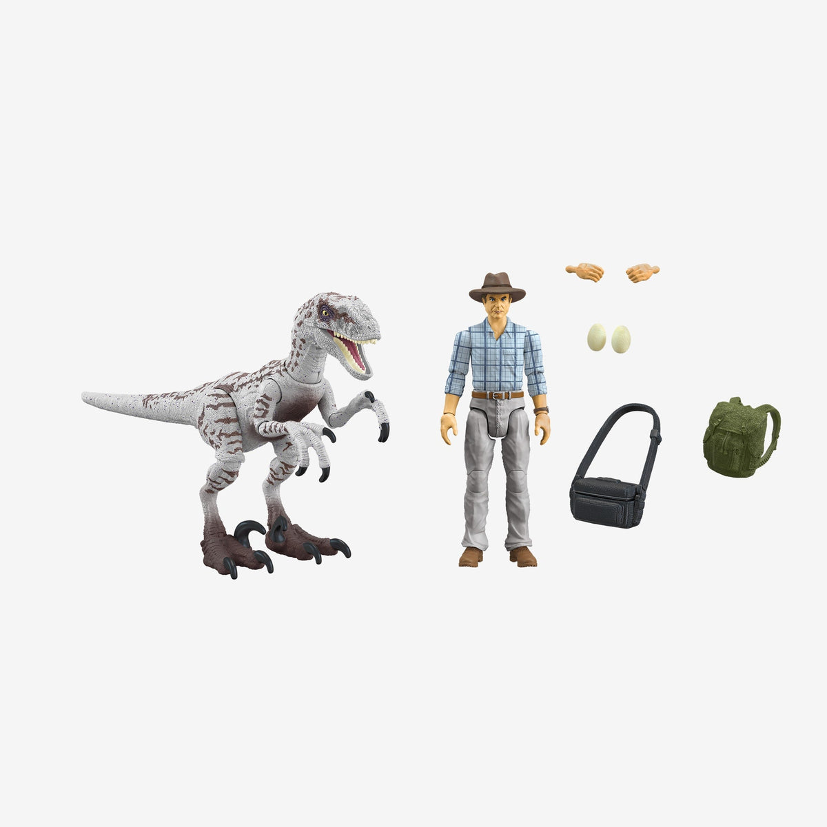 Jurassic World Toys Dr Grant & Raptor Figures Hammond Collection
