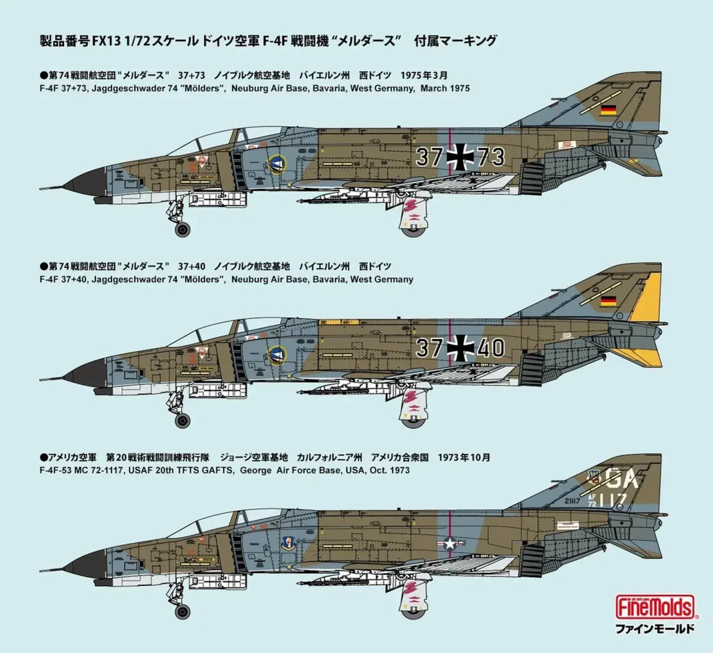 FineMolds 1:72 German F4F Molders Jet Fighter Scale Model Kit