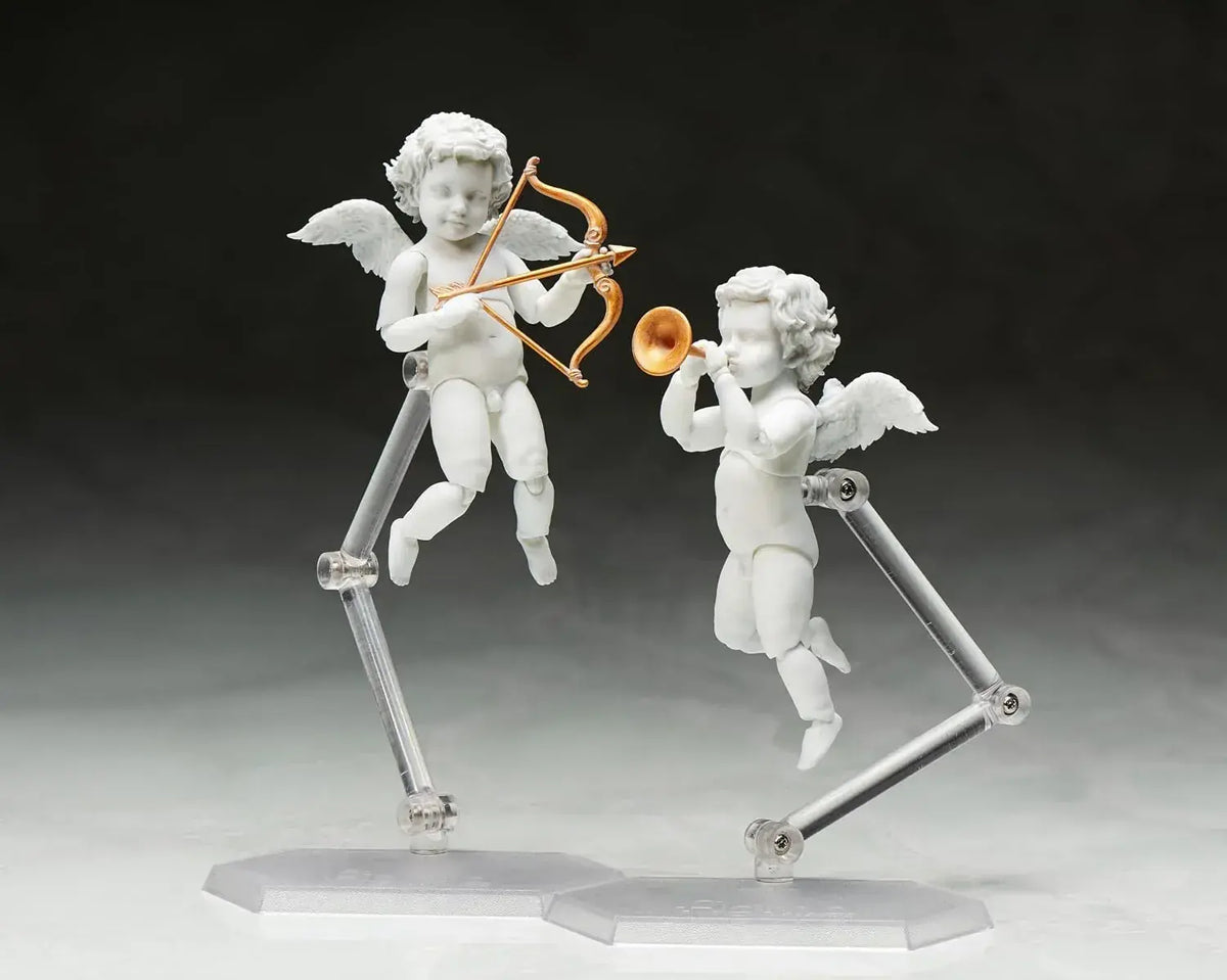 Freeing Figma Angel Articulated Figure Display Set, White 10 cm