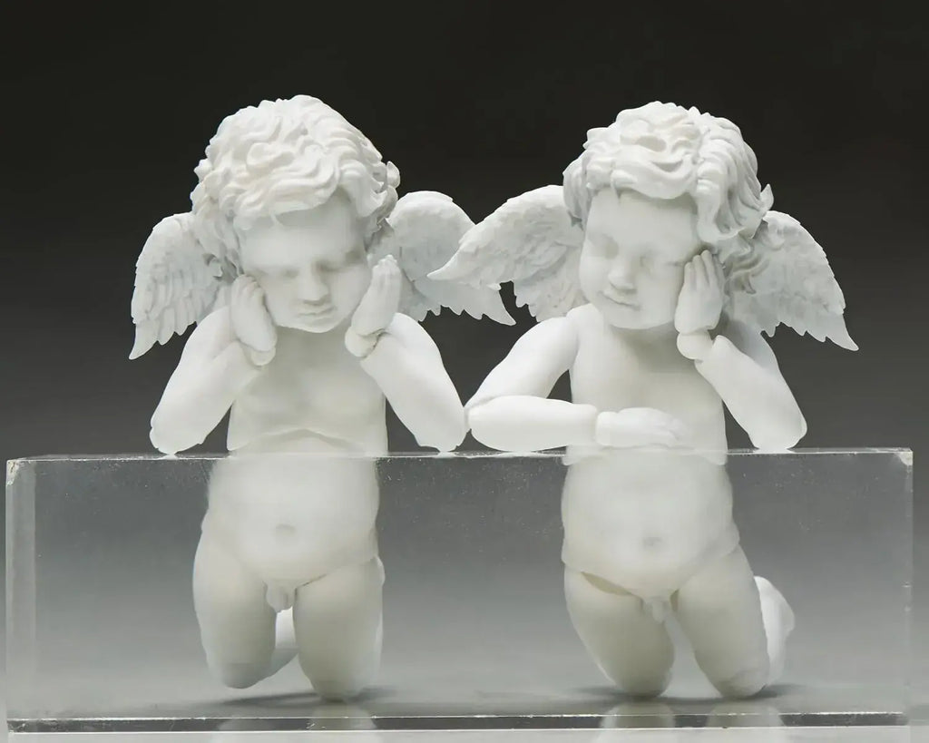 Freeing Figma Angel Articulated Figure Display Set, White 10 cm