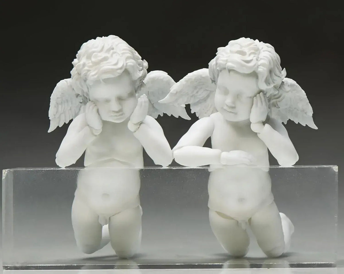 Freeing Figma Angel Articulated Figure Display Set, White 10 cm
